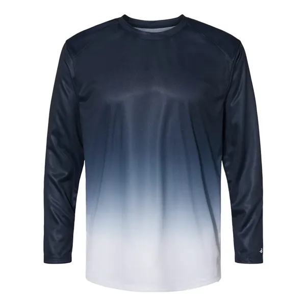 Badger Ombre Long Sleeve Hooded T-Shirt - Badger Ombre Long Sleeve Hooded T-Shirt - Image 4 of 10