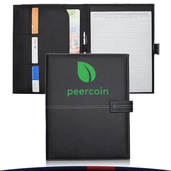 Sarue Stitched Leatherette Portfolios - Sarue Stitched Leatherette Portfolios - Image 0 of 3