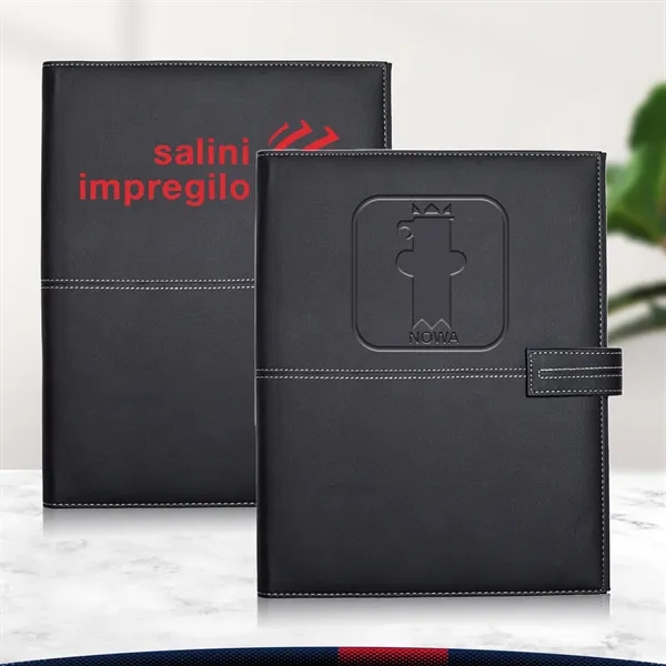 Sarue Stitched Leatherette Portfolios - Sarue Stitched Leatherette Portfolios - Image 1 of 3