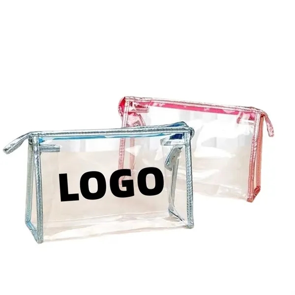 Clear PVC Waterproof Travel Makeup bags with Zipper - Clear PVC Waterproof Travel Makeup bags with Zipper - Image 0 of 3