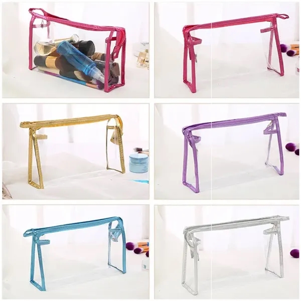 Clear PVC Waterproof Travel Makeup bags with Zipper - Clear PVC Waterproof Travel Makeup bags with Zipper - Image 3 of 3