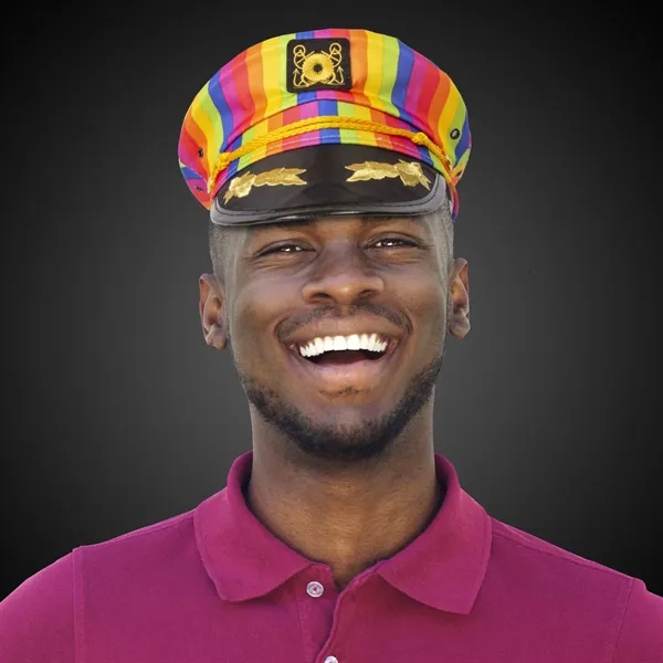 Pride Yacht Captain Hat - Pride Yacht Captain Hat - Image 0 of 2