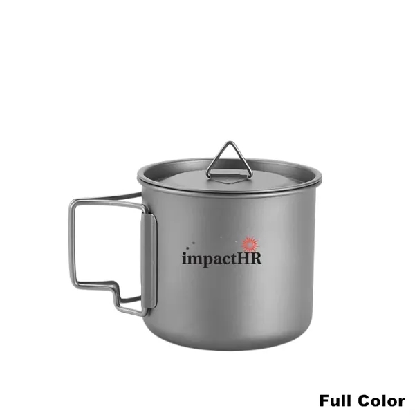 Titanium Cup With Lid Camping Coffee Mug Folding Handle - Titanium Cup With Lid Camping Coffee Mug Folding Handle - Image 1 of 15