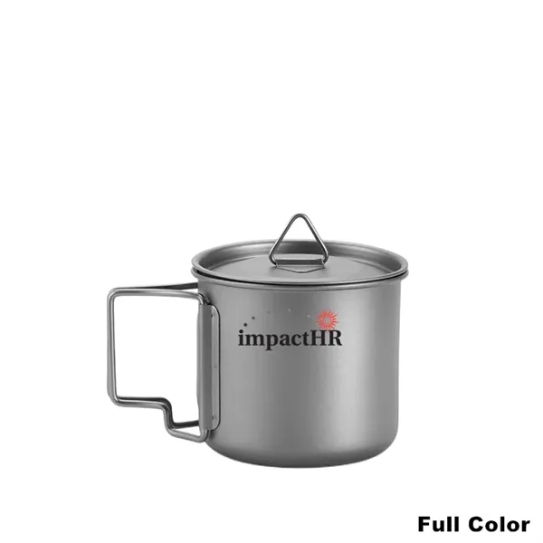 Titanium Cup With Lid Camping Coffee Mug Folding Handle - Titanium Cup With Lid Camping Coffee Mug Folding Handle - Image 2 of 15