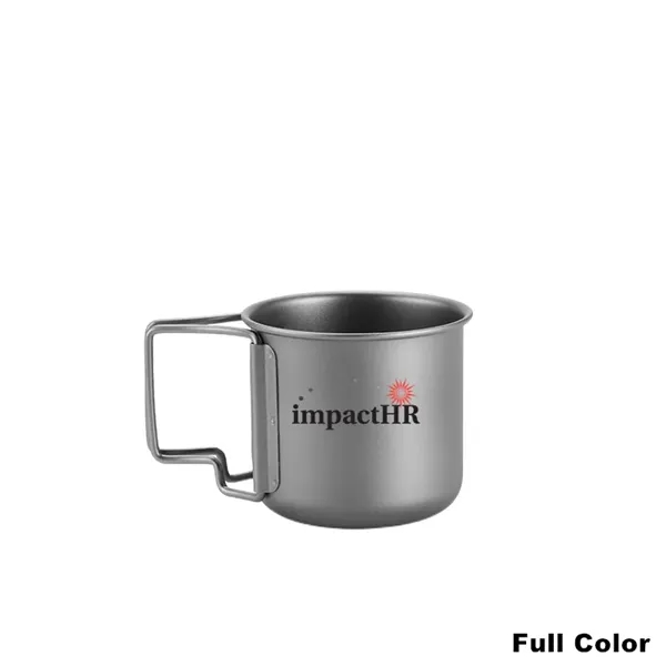 Titanium Cup With Lid Camping Coffee Mug Folding Handle - Titanium Cup With Lid Camping Coffee Mug Folding Handle - Image 3 of 15