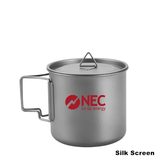 Titanium Cup With Lid Camping Coffee Mug Folding Handle - Titanium Cup With Lid Camping Coffee Mug Folding Handle - Image 4 of 15