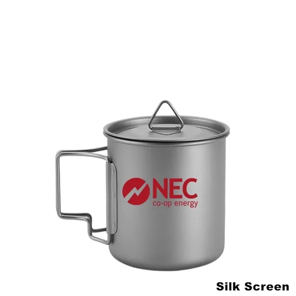 Titanium Cup With Lid Camping Coffee Mug Folding Handle - Titanium Cup With Lid Camping Coffee Mug Folding Handle - Image 5 of 15