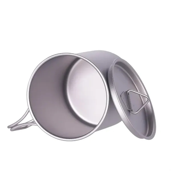 Titanium Cup With Lid Camping Coffee Mug Folding Handle - Titanium Cup With Lid Camping Coffee Mug Folding Handle - Image 11 of 15