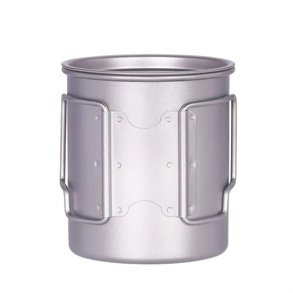 Titanium Cup With Lid Camping Coffee Mug Folding Handle - Titanium Cup With Lid Camping Coffee Mug Folding Handle - Image 13 of 15
