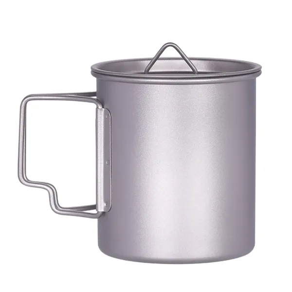 Titanium Cup With Lid Camping Coffee Mug Folding Handle - Titanium Cup With Lid Camping Coffee Mug Folding Handle - Image 15 of 15