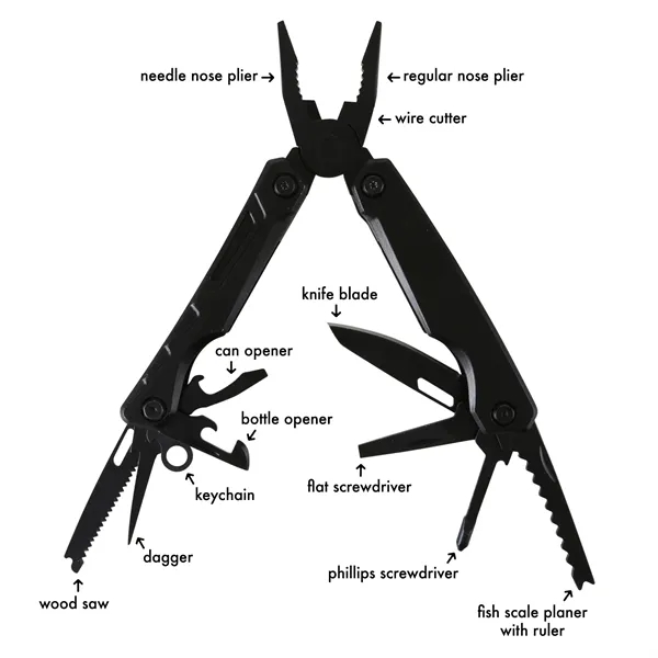 Blackhawk 13-In-1 Multi-Tool W/ Case - Blackhawk 13-In-1 Multi-Tool W/ Case - Image 9 of 9