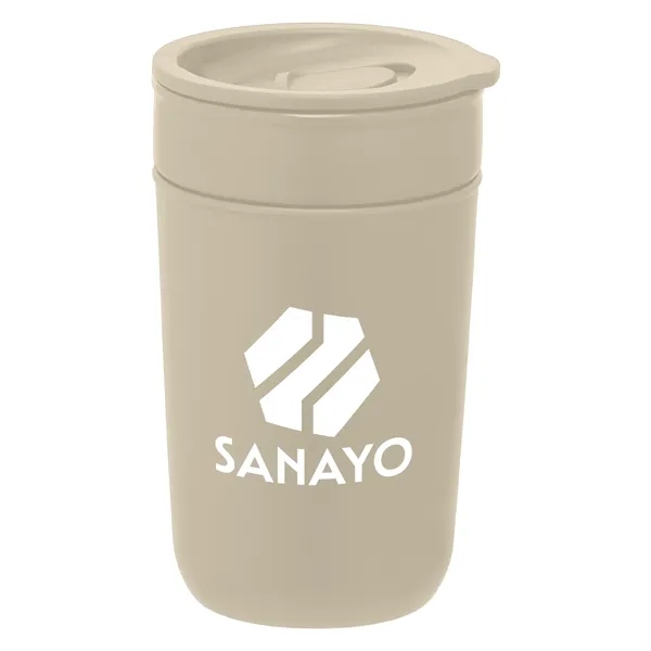 12 oz. Ceramic Tumbler w/Plastic Exterior & Lid - Silkscreen - 12 oz. Ceramic Tumbler w/Plastic Exterior & Lid - Silkscreen - Image 2 of 3