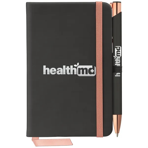 Miller Softy Rose Gold Notebook & Tres-Chic Pen Gift Set - Miller Softy Rose Gold Notebook & Tres-Chic Pen Gift Set - Image 1 of 3