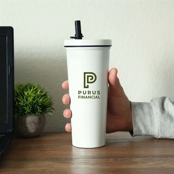 Kemble Stainless Steel Straw Tumbler 750 Ml. (25 Fl. Oz.) - Kemble Stainless Steel Straw Tumbler 750 Ml. (25 Fl. Oz.) - Image 1 of 5