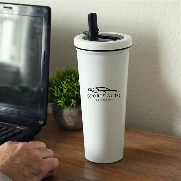 Kemble Stainless Steel Straw Tumbler 750 Ml. (25 Fl. Oz.) - Kemble Stainless Steel Straw Tumbler 750 Ml. (25 Fl. Oz.) - Image 4 of 5