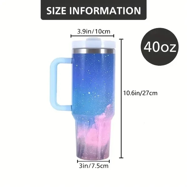 Starry Sky Tumbler With Lid And Handle-40oz - Starry Sky Tumbler With Lid And Handle-40oz - Image 1 of 5