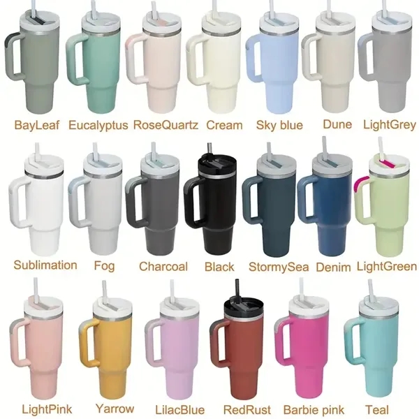 Tumbler With Lid And Straw/40oz Thermal Water Bottle - Tumbler With Lid And Straw/40oz Thermal Water Bottle - Image 4 of 7