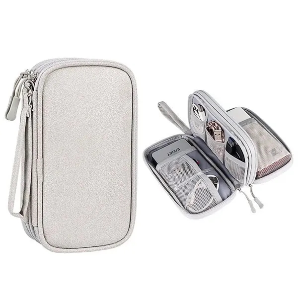 Travel Cable Organizer Pouch Double Layers - Travel Cable Organizer Pouch Double Layers - Image 4 of 7