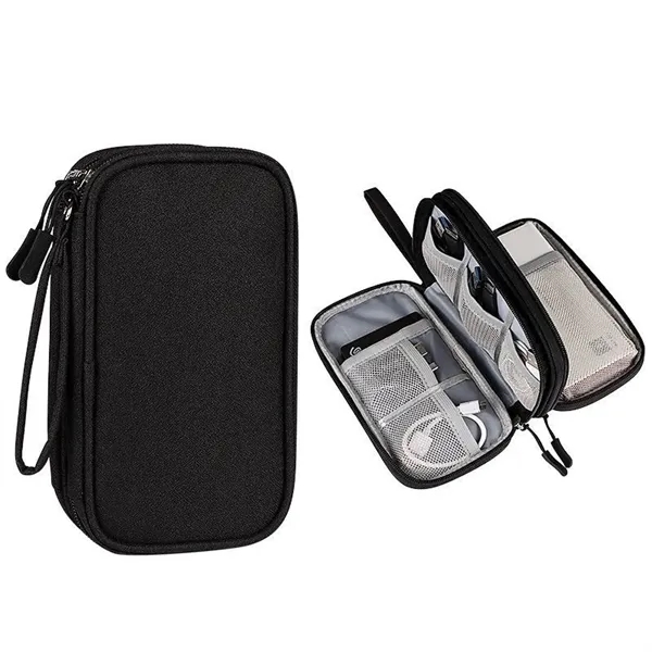 Travel Cable Organizer Pouch Double Layers - Travel Cable Organizer Pouch Double Layers - Image 5 of 7