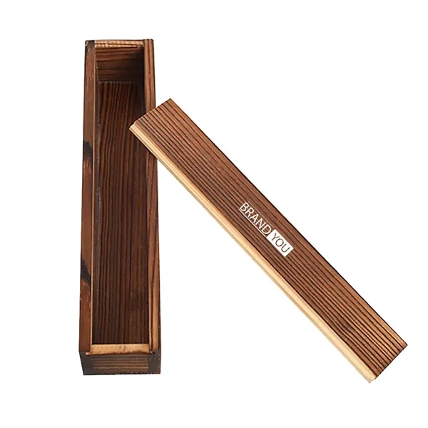 Matchbox-Style Wooden Storage Box - Charred Black Finish - Matchbox-Style Wooden Storage Box - Charred Black Finish - Image 0 of 3