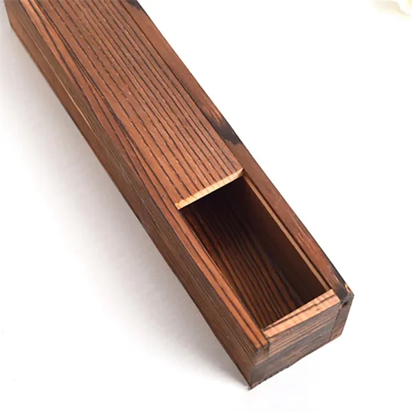 Matchbox-Style Wooden Storage Box - Charred Black Finish - Matchbox-Style Wooden Storage Box - Charred Black Finish - Image 3 of 3