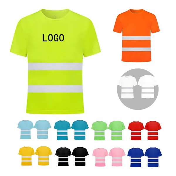 Reflective Construction Workwear Safety T-shirt - Reflective Construction Workwear Safety T-shirt - Image 0 of 10