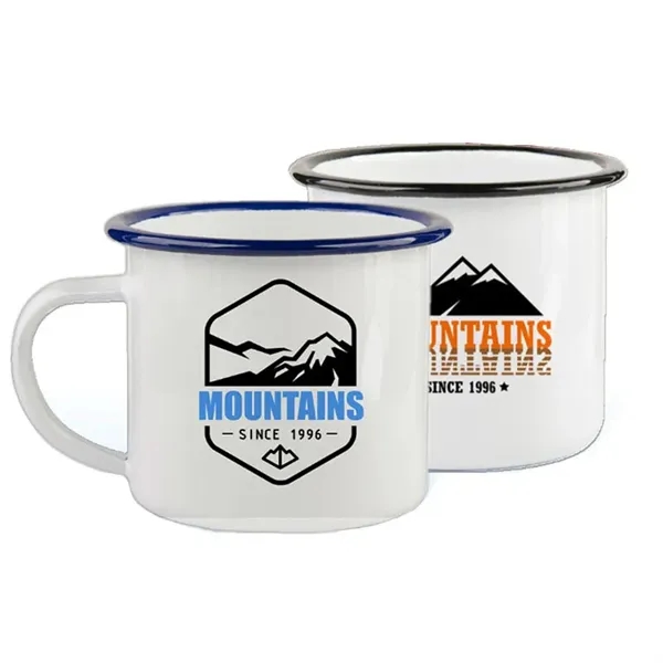 Custom Full Color Imprint 12 OZ Enamel Mug - Custom Full Color Imprint 12 OZ Enamel Mug - Image 0 of 7