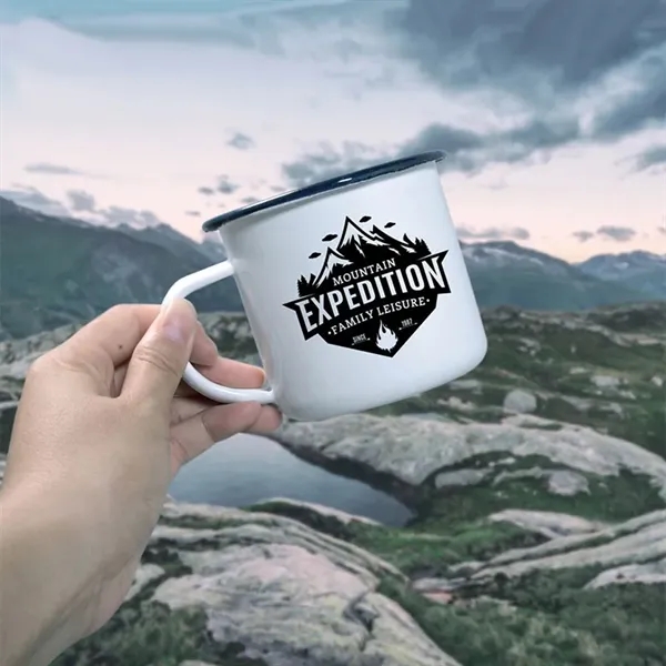 Custom Full Color Imprint 12 OZ Enamel Mug - Custom Full Color Imprint 12 OZ Enamel Mug - Image 2 of 7
