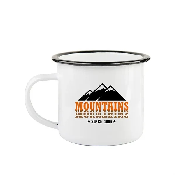 Custom Full Color Imprint 12 OZ Enamel Mug - Custom Full Color Imprint 12 OZ Enamel Mug - Image 4 of 7