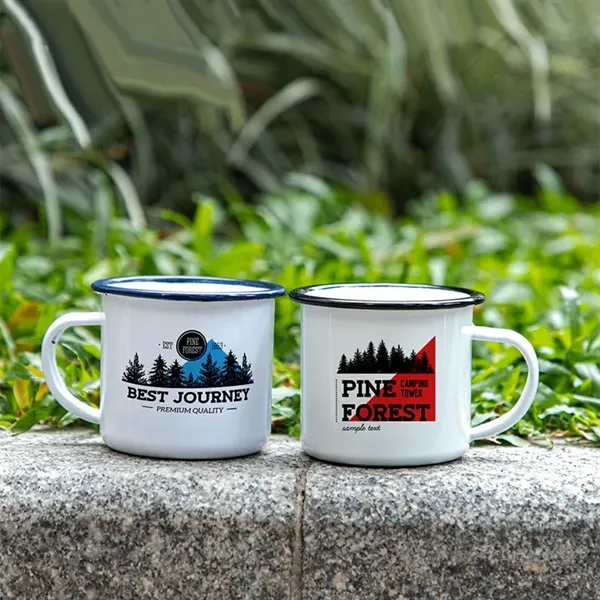 Custom Full Color Imprint 12 OZ Enamel Mug - Custom Full Color Imprint 12 OZ Enamel Mug - Image 5 of 7