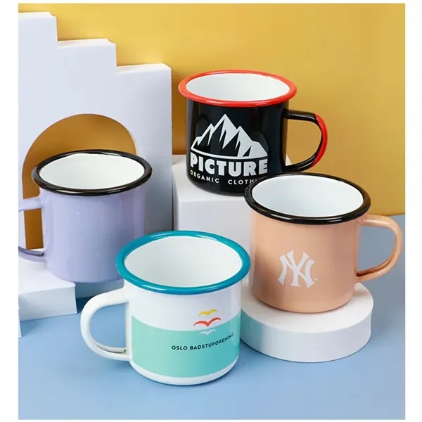 Custom Full Color Imprint 12 OZ Enamel Mug - Custom Full Color Imprint 12 OZ Enamel Mug - Image 6 of 7