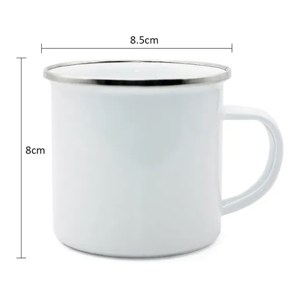 Custom Full Color Imprint 12 OZ Enamel Mug With Stainless St - Custom Full Color Imprint 12 OZ Enamel Mug With Stainless St - Image 1 of 10