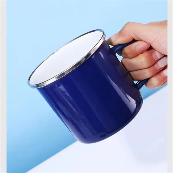 Custom Full Color Imprint 12 OZ Enamel Mug With Stainless St - Custom Full Color Imprint 12 OZ Enamel Mug With Stainless St - Image 6 of 10