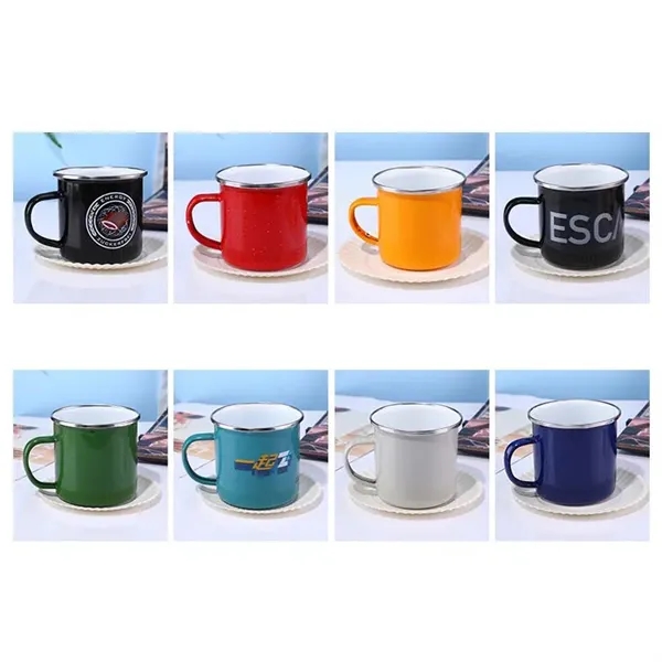 Custom Full Color Imprint 12 OZ Enamel Mug With Stainless St - Custom Full Color Imprint 12 OZ Enamel Mug With Stainless St - Image 7 of 10