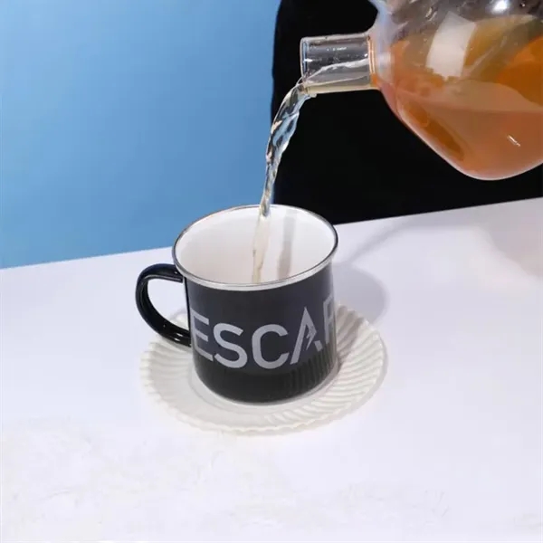Custom Full Color Imprint 12 OZ Enamel Mug With Stainless St - Custom Full Color Imprint 12 OZ Enamel Mug With Stainless St - Image 8 of 10