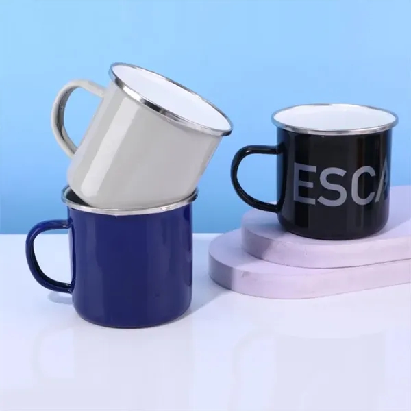 Custom Full Color Imprint 12 OZ Enamel Mug With Stainless St - Custom Full Color Imprint 12 OZ Enamel Mug With Stainless St - Image 10 of 10