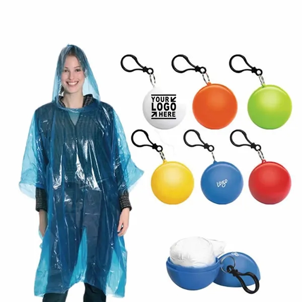 Portable Disposable Raincoat Ball/Keychain - Portable Disposable Raincoat Ball/Keychain - Image 0 of 5