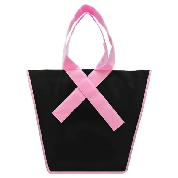 Inverted Trapezoidal Tote Bag Breast Cancer Awareness Ribbon - Inverted Trapezoidal Tote Bag Breast Cancer Awareness Ribbon - Image 1 of 1