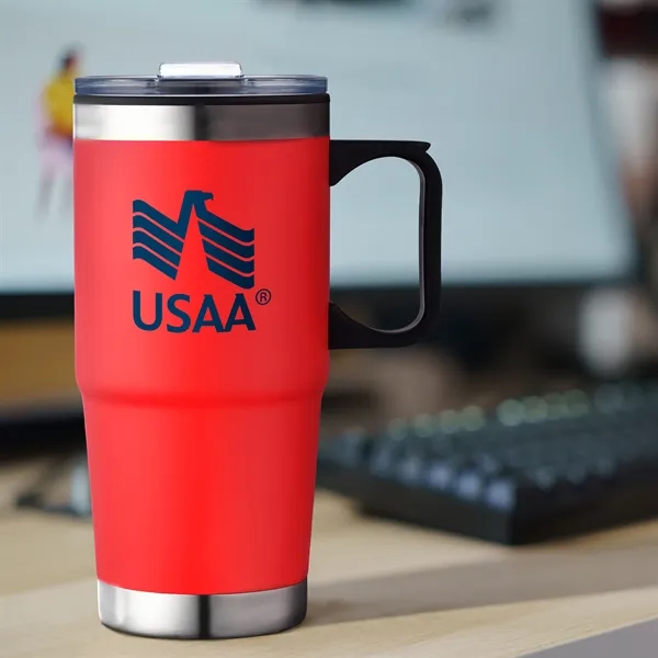 24 oz. Affordable Stainless Steel Mug w/ PP Liner and Handle - 24 oz. Affordable Stainless Steel Mug w/ PP Liner and Handle - Image 0 of 4