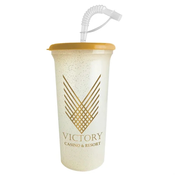 Super Sipper 32 oz Sport Sipper Cup with Gold Flakes - Super Sipper 32 oz Sport Sipper Cup with Gold Flakes - Image 0 of 2