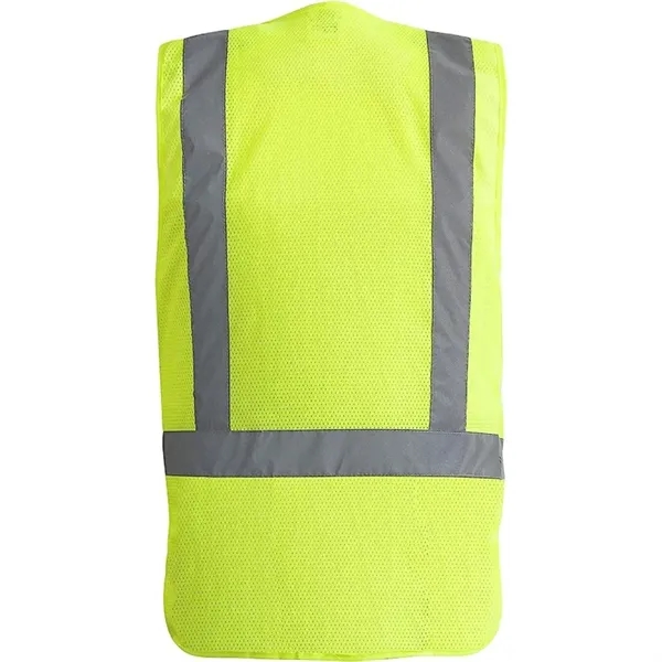 Hi Viz rPET Class 2 Adjustable Breakaway Mesh Safety Vest - Hi Viz rPET Class 2 Adjustable Breakaway Mesh Safety Vest - Image 3 of 7