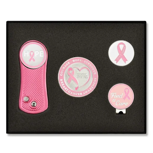 Breast Cancer Awareness 6-PC Golf Gift Set - Breast Cancer Awareness 6-PC Golf Gift Set - Image 0 of 3
