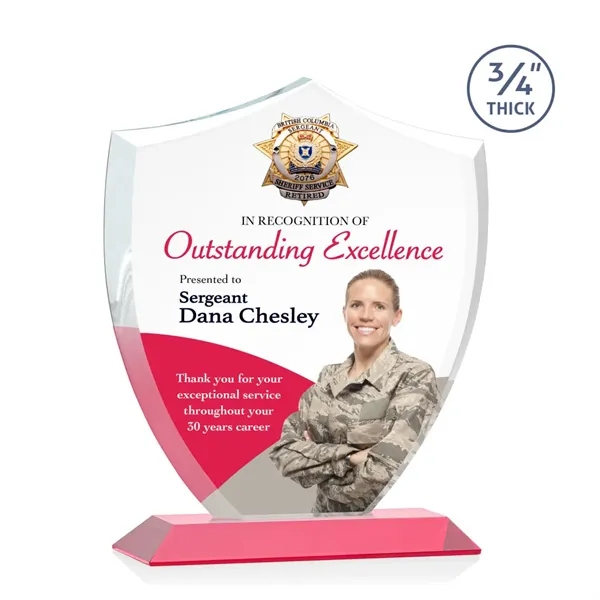 Scudo Shield VividPrint™ Award - Red - Scudo Shield VividPrint™ Award - Red - Image 8 of 9