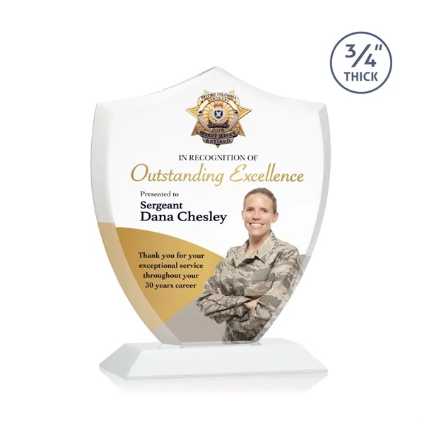 Scudo Shield VividPrint™ Award - White - Scudo Shield VividPrint™ Award - White - Image 1 of 9