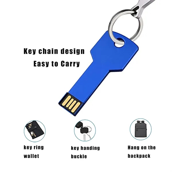 8GB Metal Key Shaped USB Flashdrive - 8GB Metal Key Shaped USB Flashdrive - Image 1 of 4