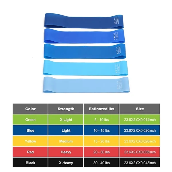 5 Pieces of Fitness Resistance Belt - 5 Pieces of Fitness Resistance Belt - Image 2 of 5