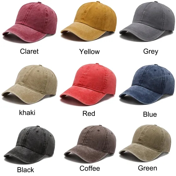 Washed Vintage Baseball Cap - Washed Vintage Baseball Cap - Image 3 of 5