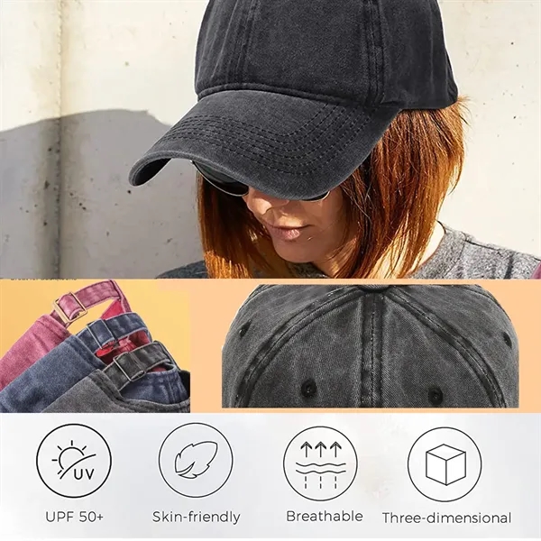 Washed Vintage Baseball Cap - Washed Vintage Baseball Cap - Image 5 of 5