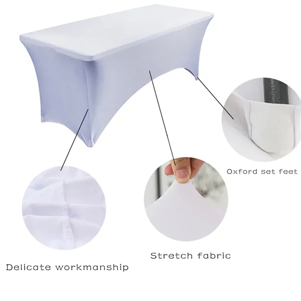 6 ft Rectangular Elastic Table Cloths - 6 ft Rectangular Elastic Table Cloths - Image 4 of 7