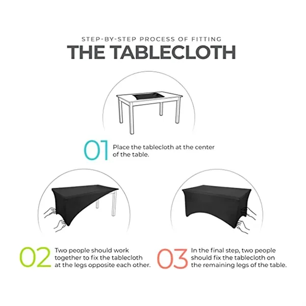 6 ft Rectangular Elastic Table Cloths - 6 ft Rectangular Elastic Table Cloths - Image 5 of 7